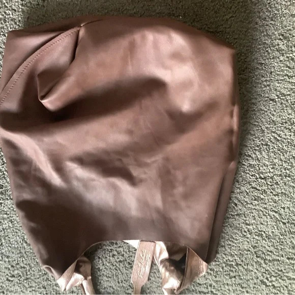 Anthropologie Rose Gold Leather Tote - Picture 6 of 7